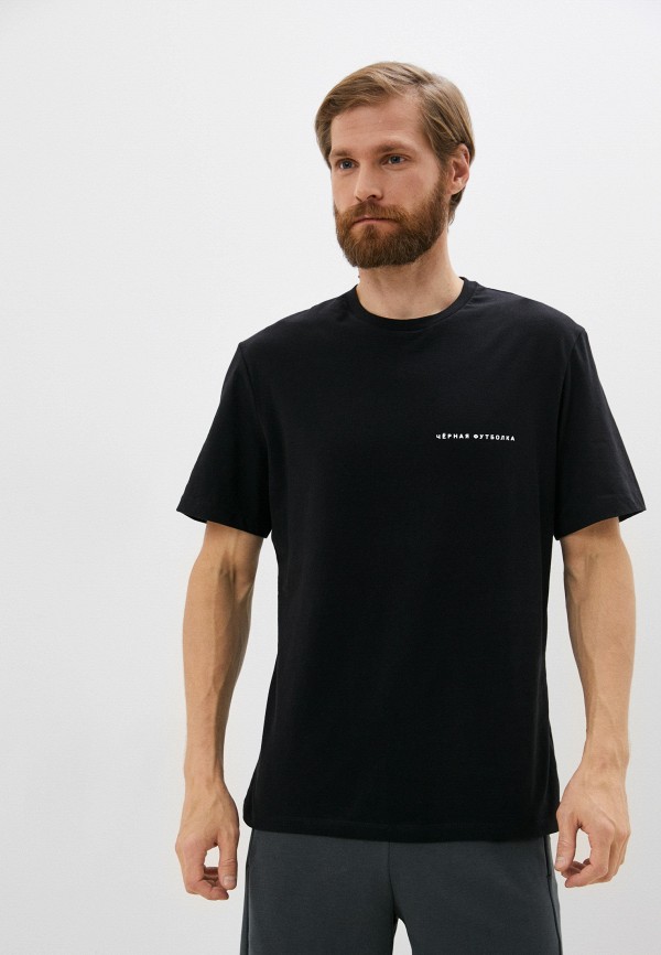 мужская футболка с коротким рукавом befree, черная
