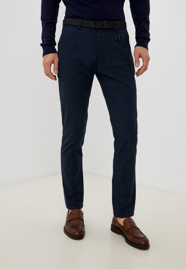 мужские зауженные брюки tom tailor, синие