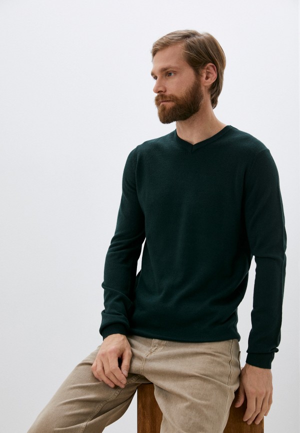 мужской пуловер modis, зеленый