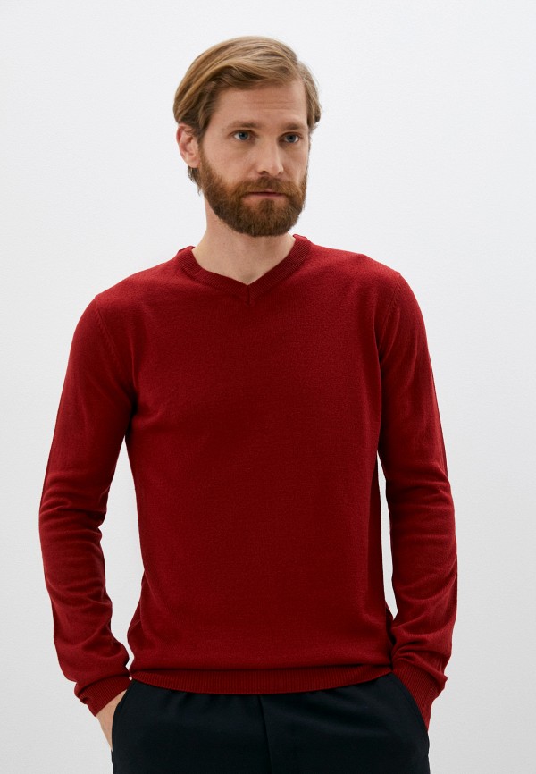 мужской пуловер modis, бордовый