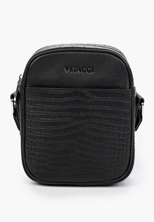 мужская сумка через плечо vitacci, черная
