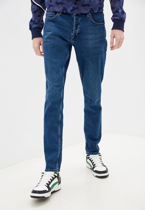 мужские зауженные джинсы colin’s, синие
