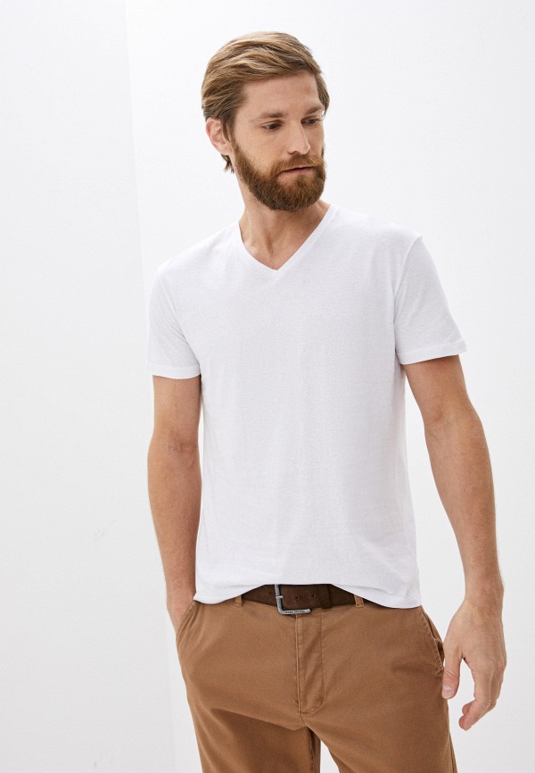 мужская футболка с коротким рукавом mark formelle, белая