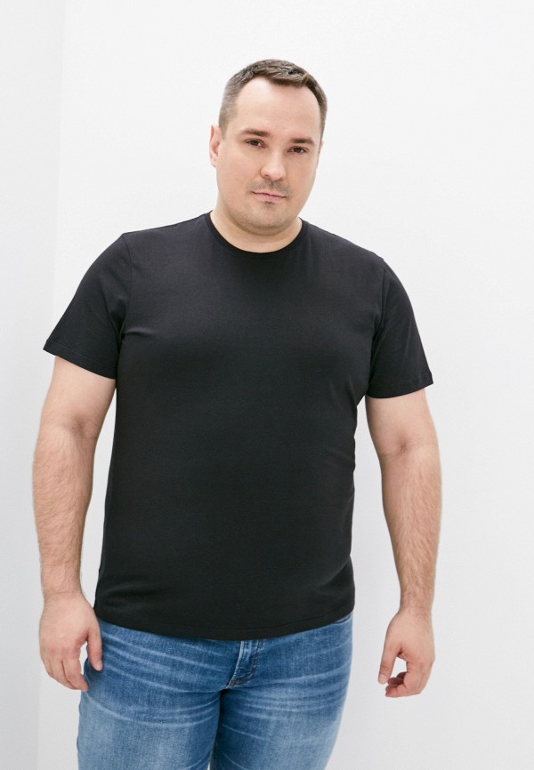 мужская футболка с коротким рукавом fine joyce, черная