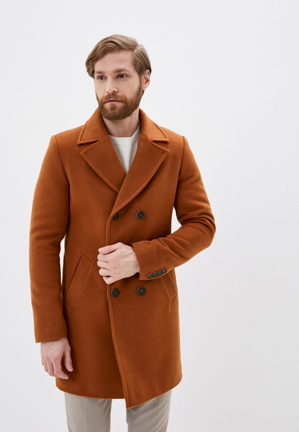 мужское пальто caravan, коричневое