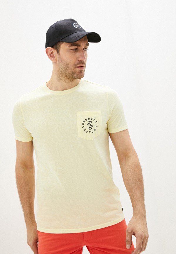 мужская футболка с коротким рукавом brunotti, желтая