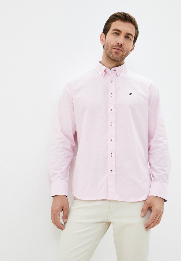 мужская рубашка с длинным рукавом centauro, розовая