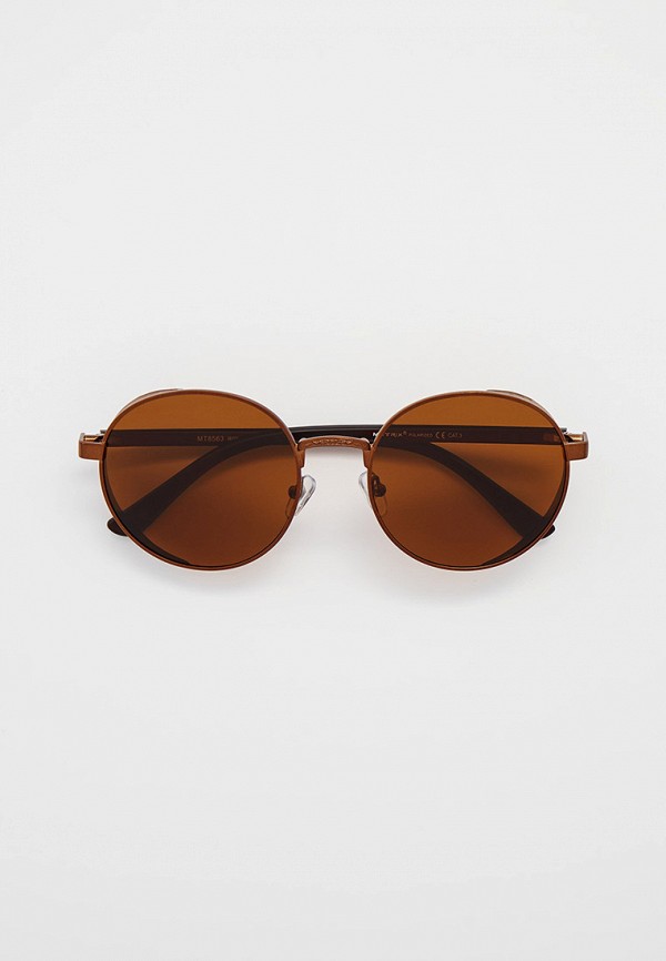 мужские круглые солнцезащитные очки matrix, коричневые