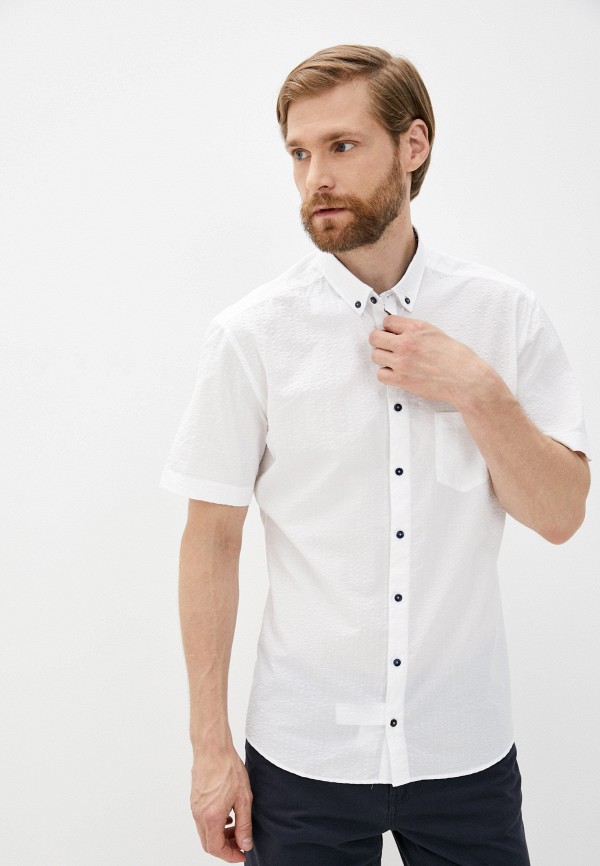 мужская рубашка с коротким рукавом eterna, белая
