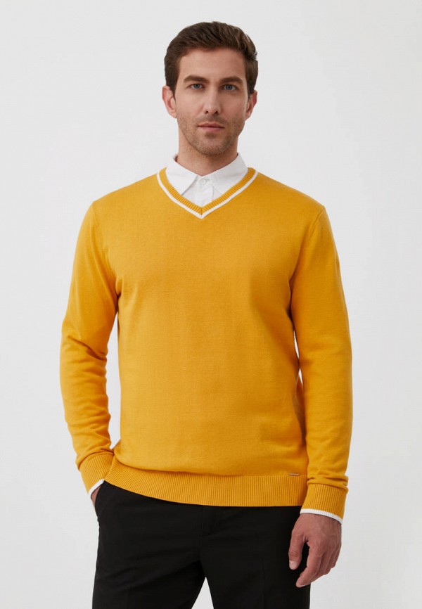 мужской пуловер finn flare, желтый
