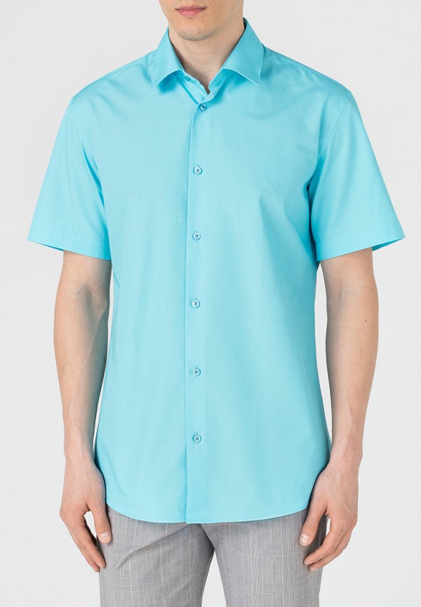 мужская рубашка с коротким рукавом btc, бирюзовая