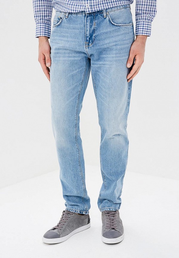 мужские зауженные джинсы colin’s, голубые