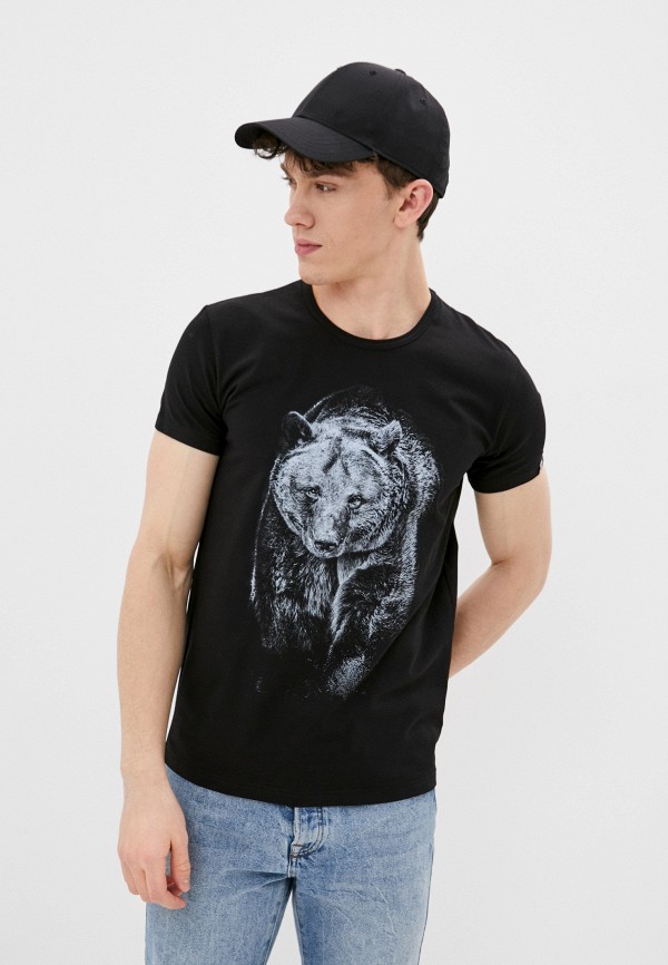 мужская футболка с коротким рукавом d.s, черная