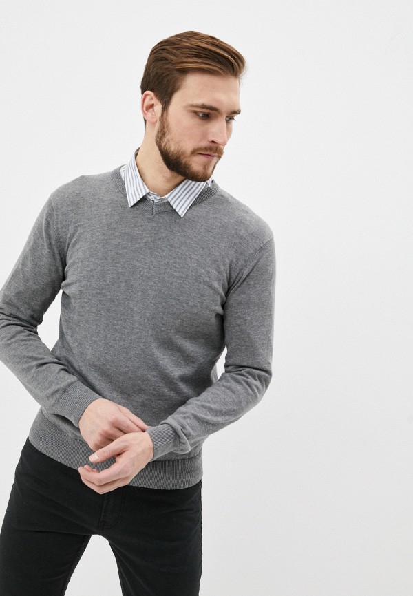мужской пуловер baon, серый