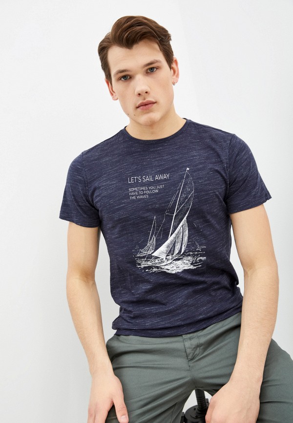 мужская футболка с коротким рукавом henderson, синяя