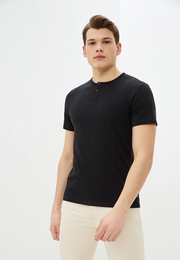 мужская футболка с коротким рукавом baon, черная
