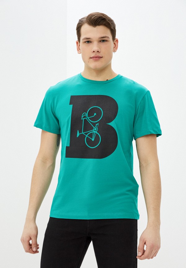 мужская футболка с коротким рукавом baon, зеленая