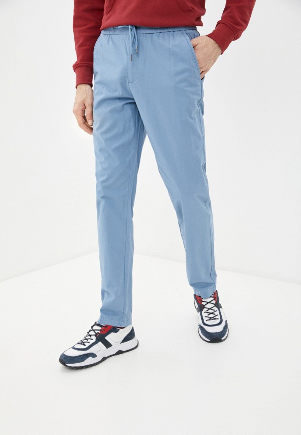 мужские зауженные брюки baon, голубые
