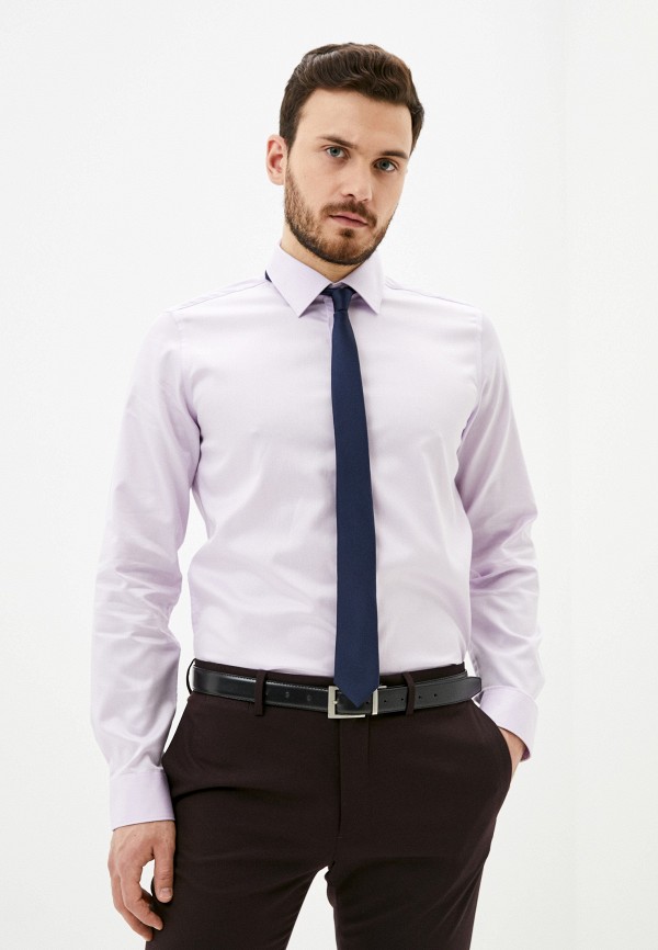 мужская рубашка с длинным рукавом henderson, фиолетовая