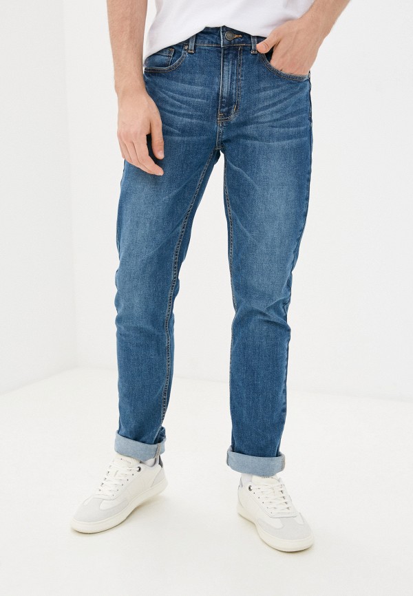мужские зауженные джинсы baon, синие
