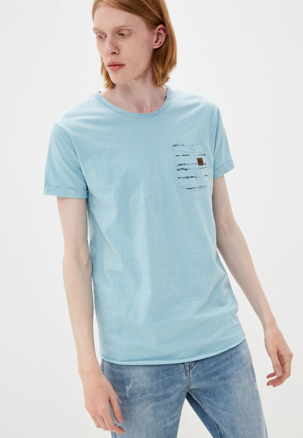 мужская футболка с коротким рукавом indicode jeans, голубая