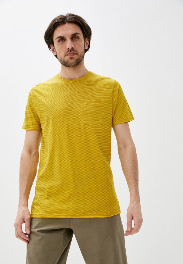 мужская футболка с коротким рукавом indicode jeans, желтая