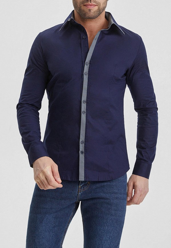 мужская рубашка с длинным рукавом envylab, синяя