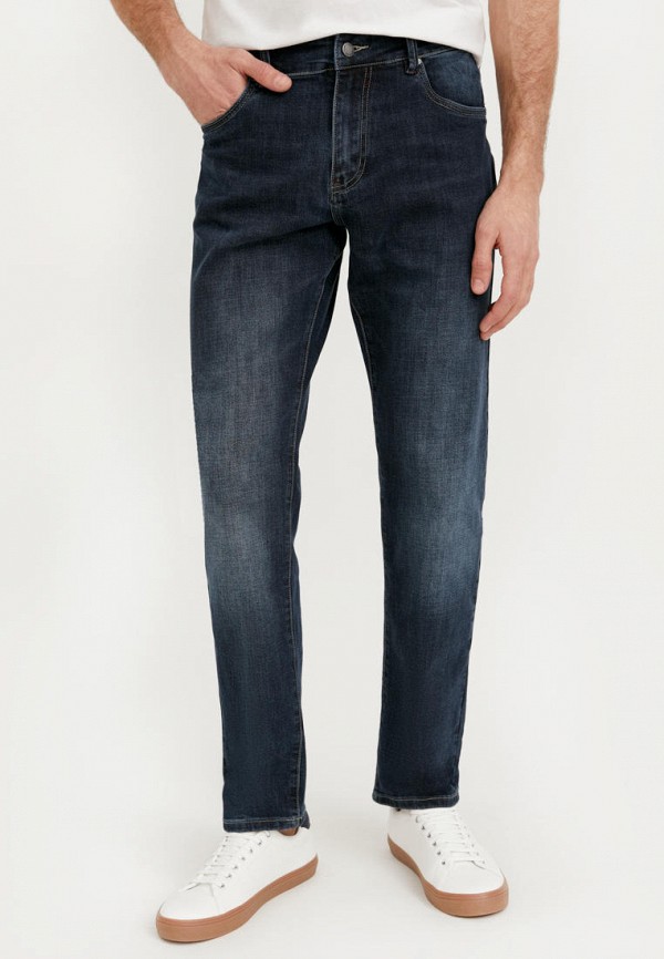 мужские зауженные джинсы finn flare, синие