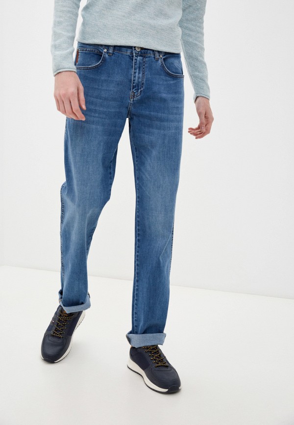 мужские прямые джинсы bochetti, голубые
