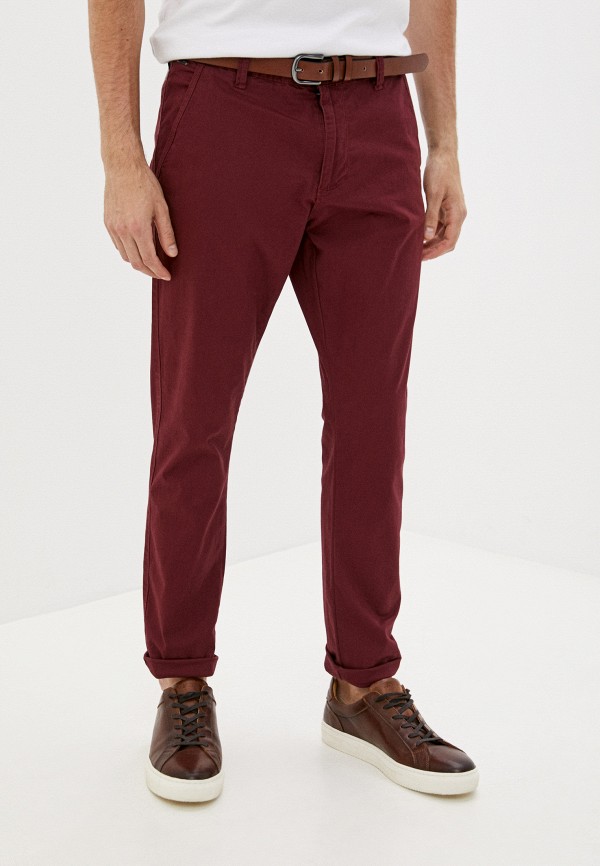 мужские повседневные брюки indicode jeans, бордовые