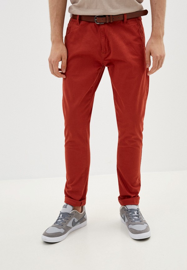 мужские повседневные брюки indicode jeans, бордовые