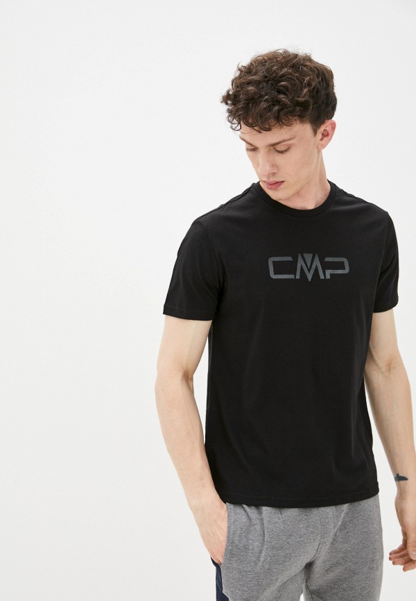 мужская футболка с коротким рукавом cmp, черная