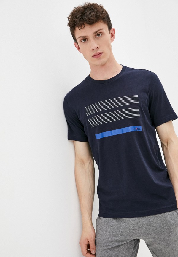 мужская футболка с коротким рукавом cmp, синяя