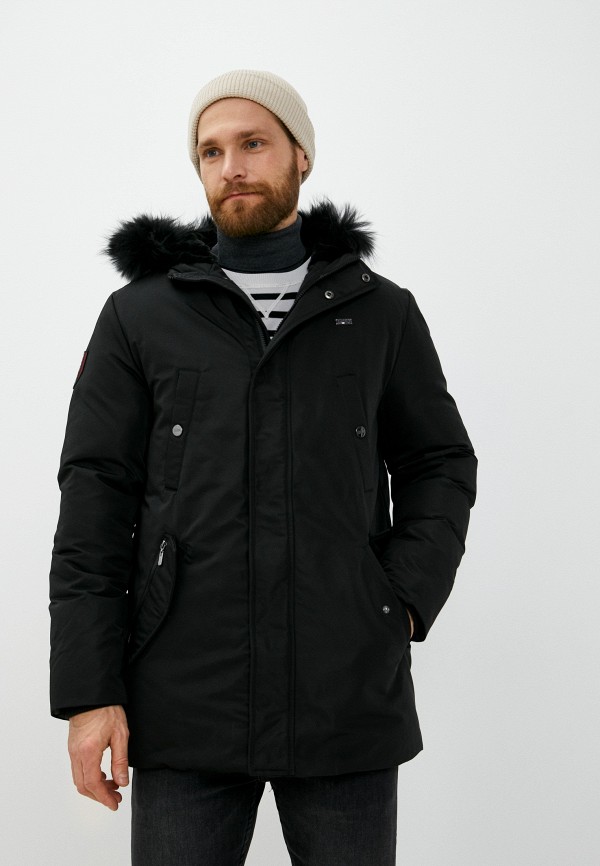 мужская утепленные куртка u.s. polo assn, черная
