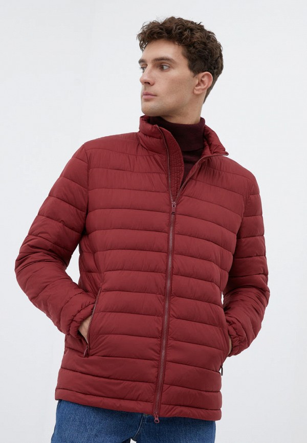 мужская утепленные куртка finn flare, бордовая