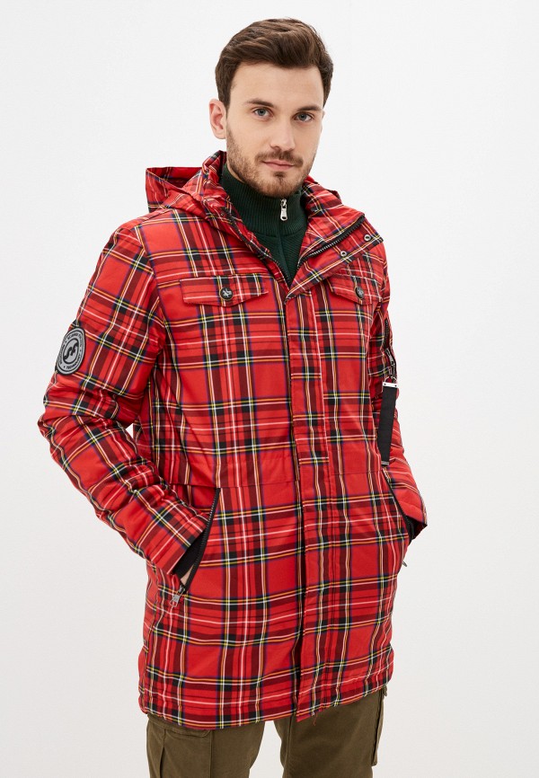 мужская утепленные куртка scanndi, красная
