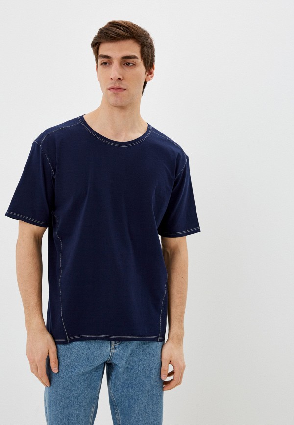 мужская футболка с коротким рукавом tox crew, синяя
