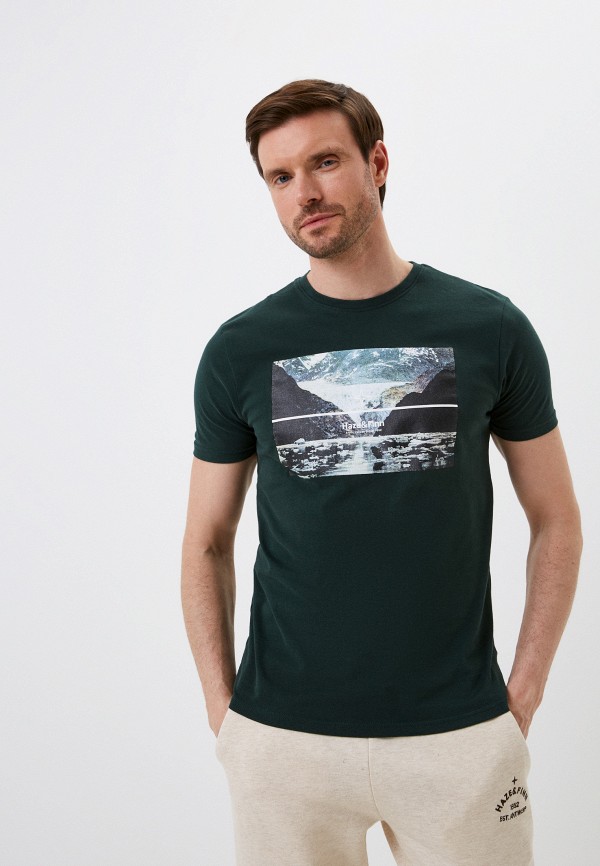 мужская футболка с коротким рукавом haze&finn, зеленая