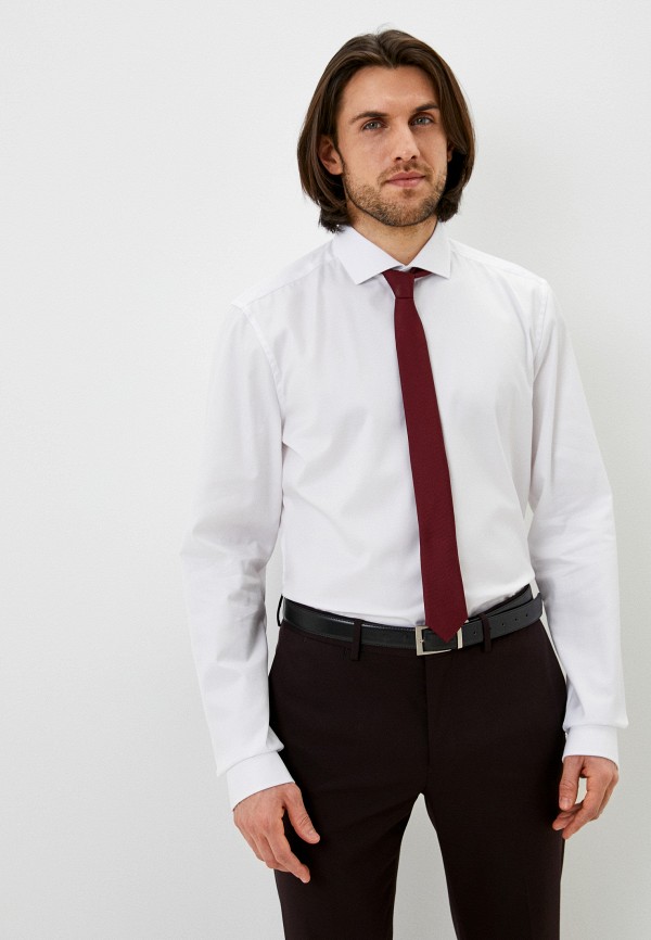 мужская рубашка с длинным рукавом eterna, белая