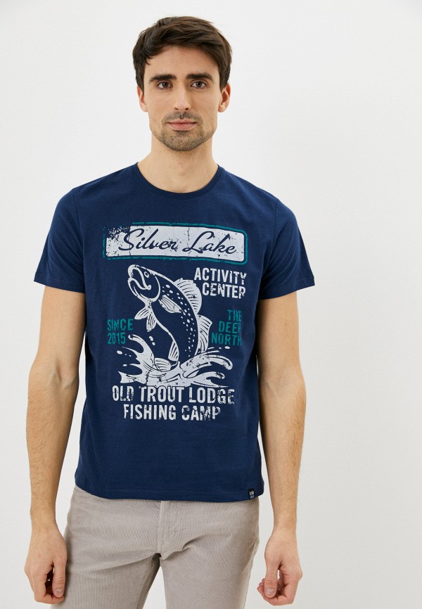 мужская футболка с коротким рукавом jlab, синяя