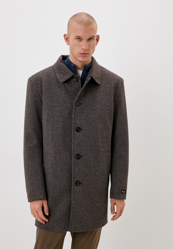 мужское пальто misteks design, коричневое