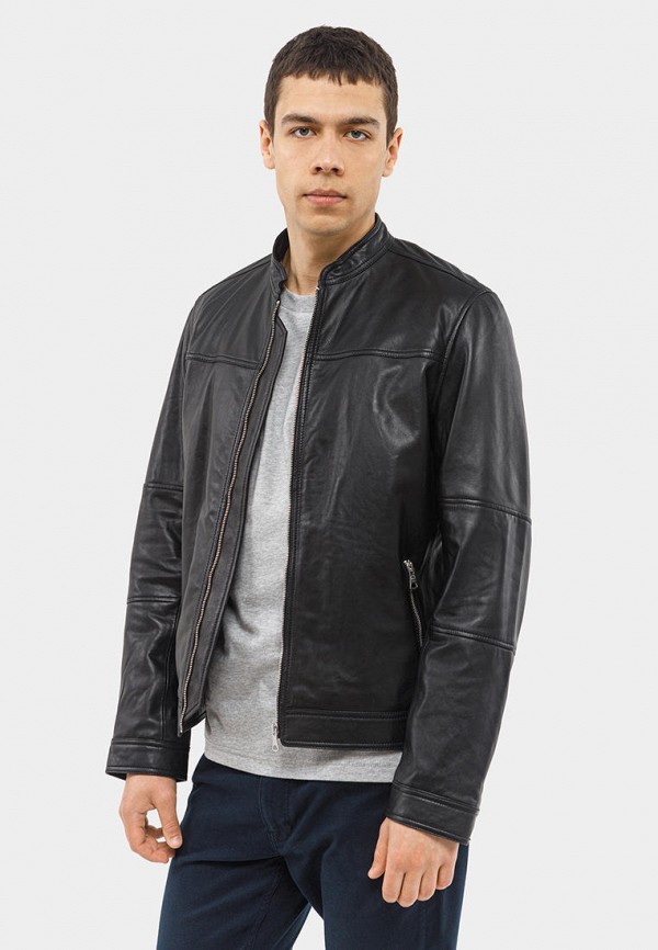 мужская кожаные куртка matinique, черная