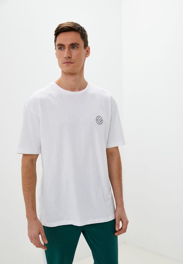 мужская футболка с коротким рукавом trendyol, белая