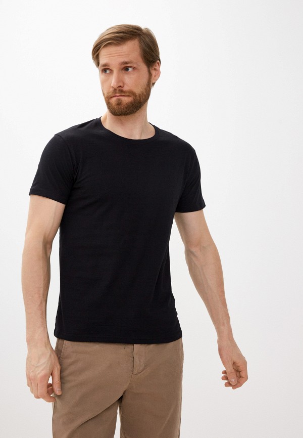 мужская футболка с коротким рукавом sergio dallini, черная