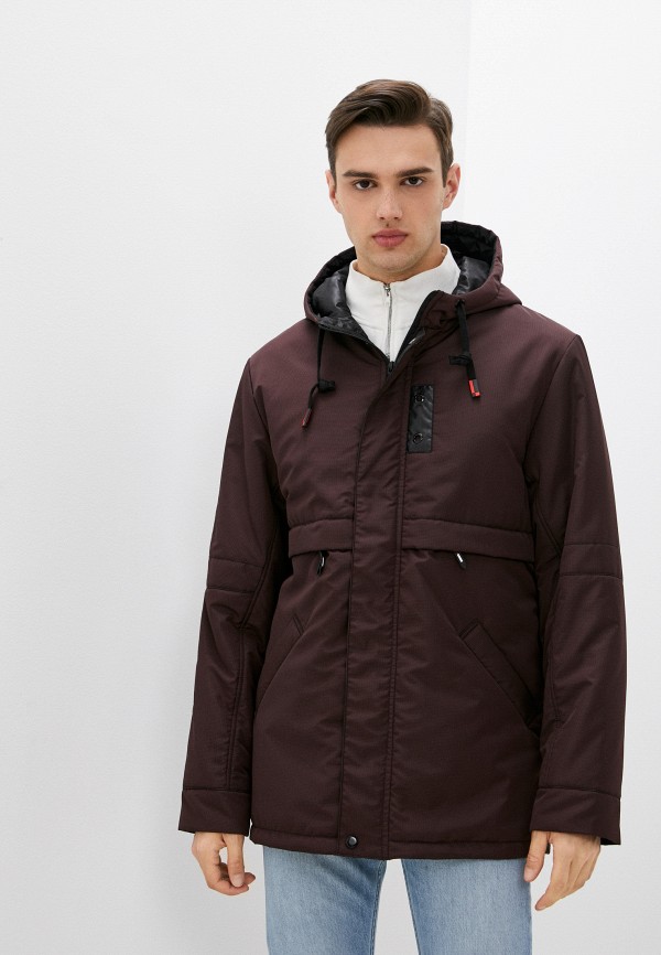 мужская утепленные куртка wiko, бордовая