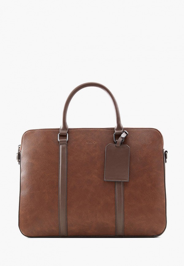 мужская сумка с ручками aldo, коричневая