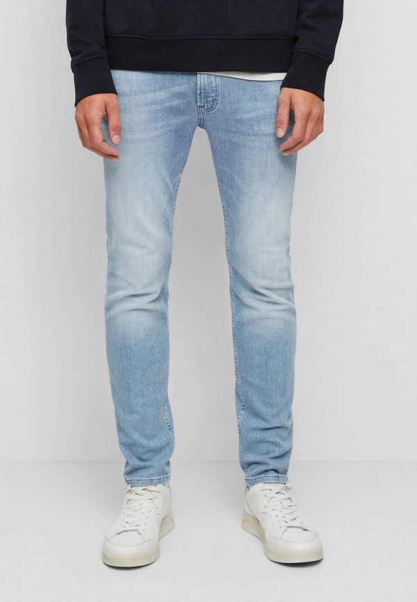 мужские зауженные джинсы marc o’polo denim, голубые