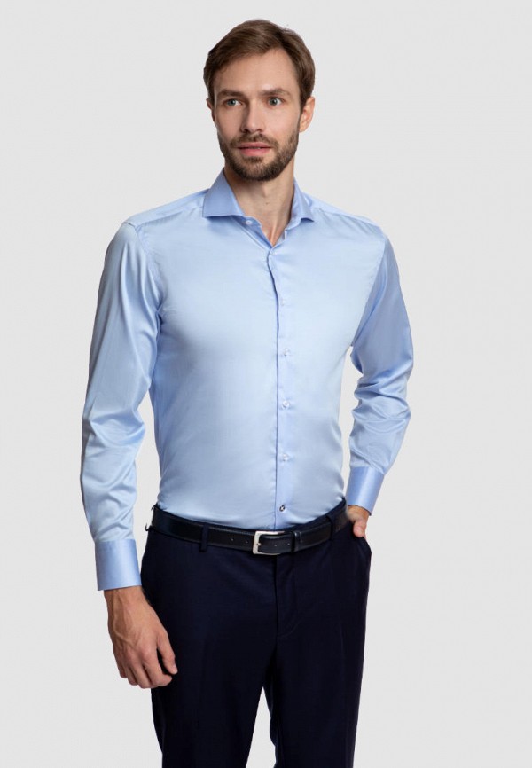 мужская рубашка с длинным рукавом kanzler, голубая