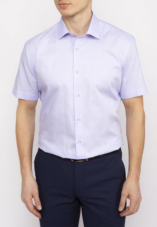 мужская рубашка с коротким рукавом kanzler, фиолетовая