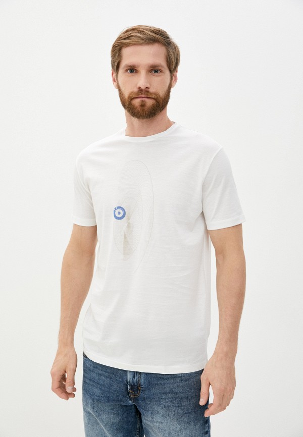 мужская футболка с коротким рукавом enrico cerini, белая